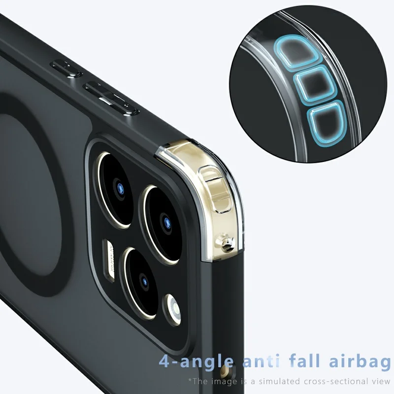 For Realme 15T 5G Case Magnetic Case TPU + PC Matte Skin Touch Phone Cover