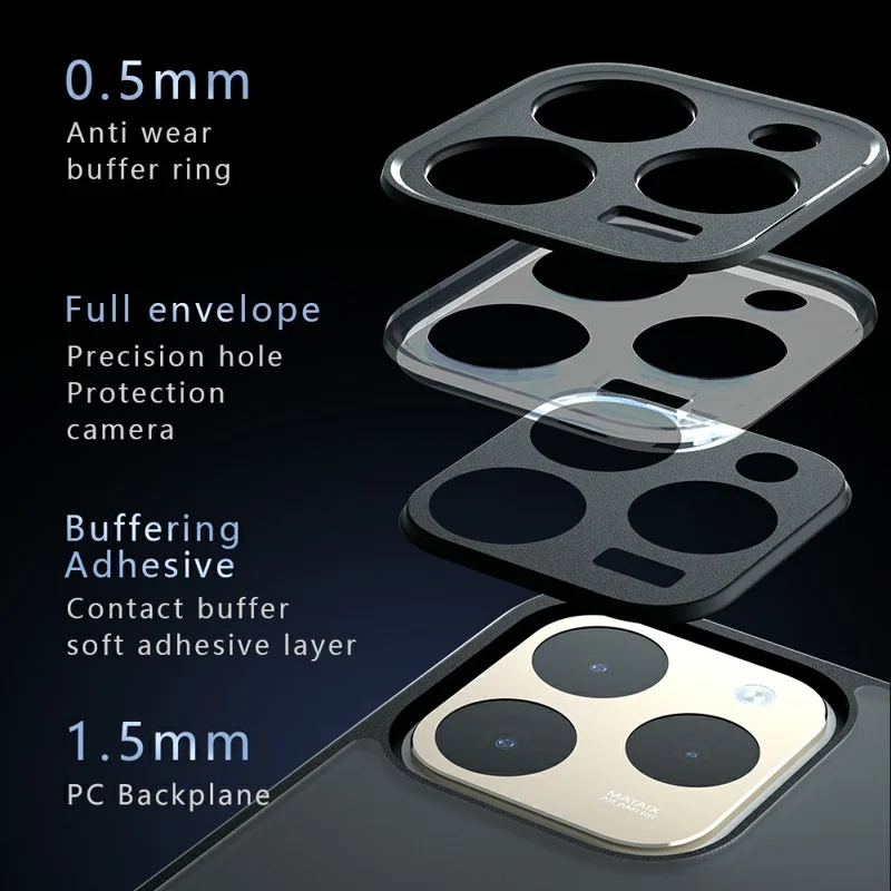 For Realme 15T 5G Case Skin-Touch TPU + PC Matte Phone Back Cover, Transparent Black