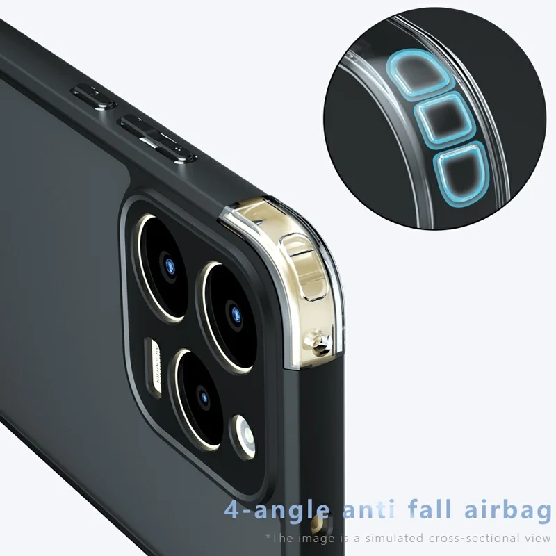 For Realme 15T 5G Case Skin-Touch TPU + PC Matte Phone Back Cover, Transparent Black