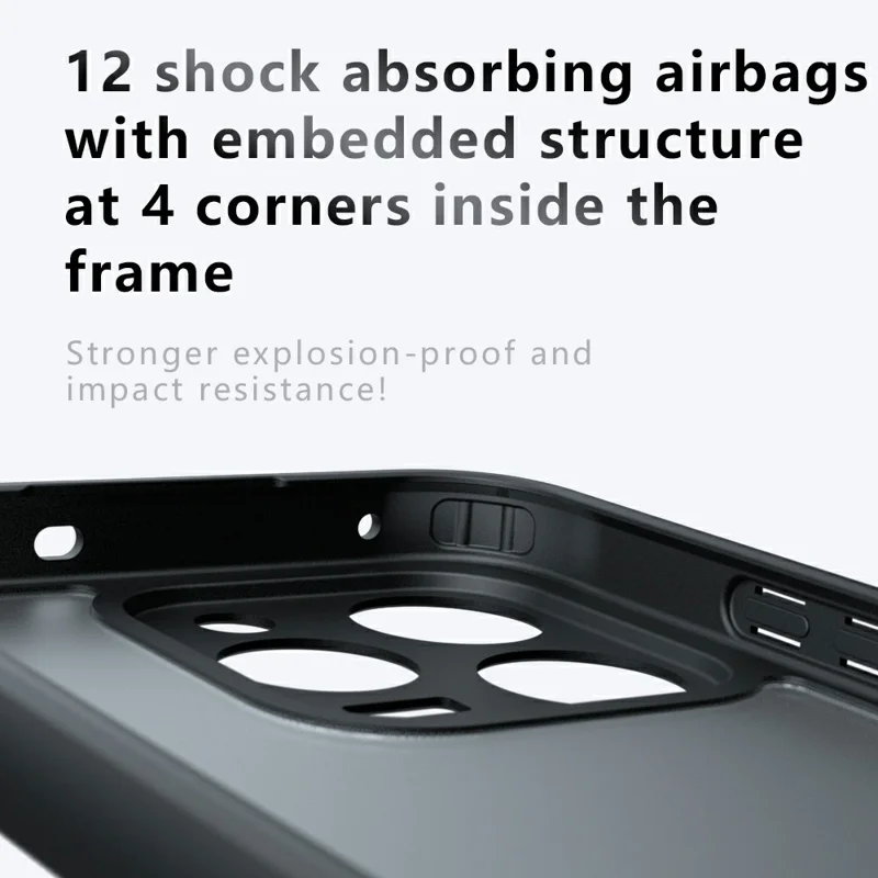 Capa para Realme 15T 5G Caso TPU + PC à Prova de Choque Transparente