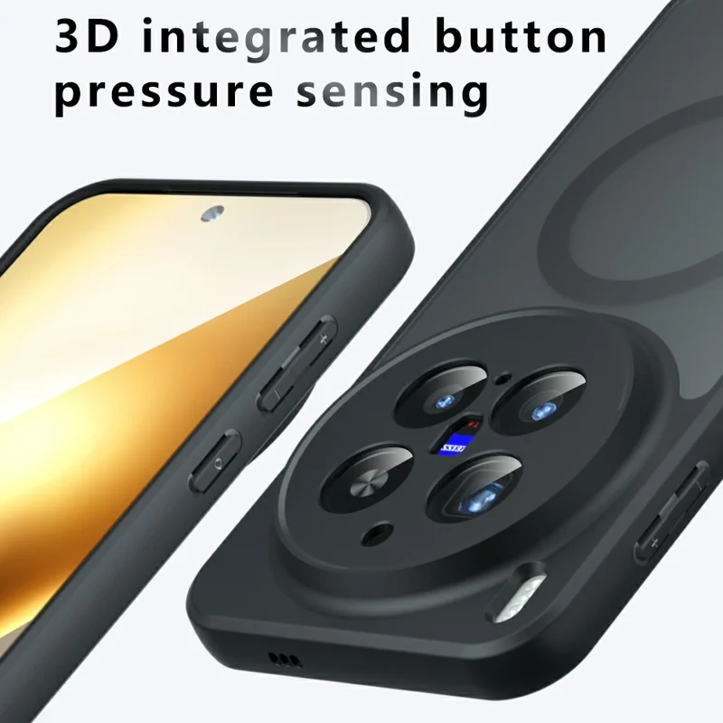 For vivo X300 Pro 5G Magnetic Case TPU + PC Matte Skin Touch Phone Cover