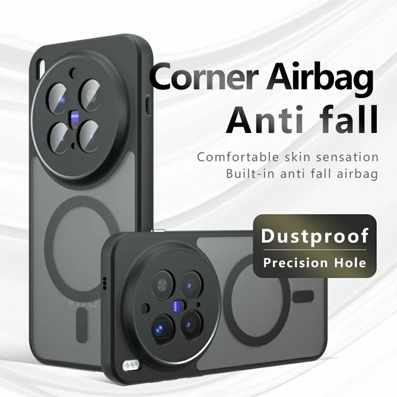 For vivo X300 Pro 5G Magnetic Case TPU + PC Matte Skin Touch Phone Cover