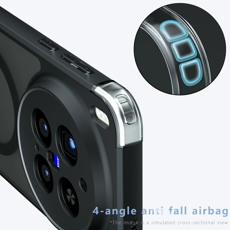 For vivo X300 Pro 5G Magnetic Case TPU + PC Matte Skin Touch Phone Cover