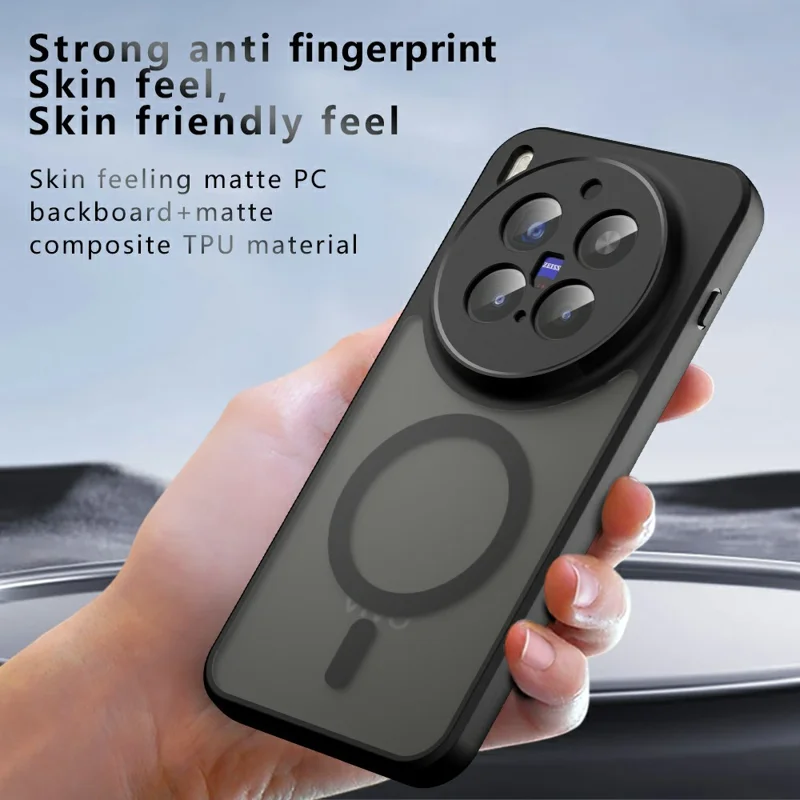 For vivo X300 Pro 5G Magnetic Case TPU + PC Matte Skin Touch Phone Cover