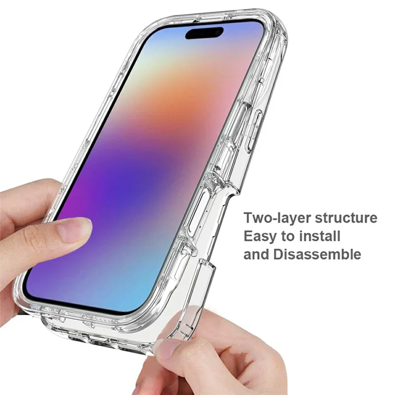 Handyhülle für iPhone 17 PC + TPU Farbverlauf Handyschutzhülle - Transparent