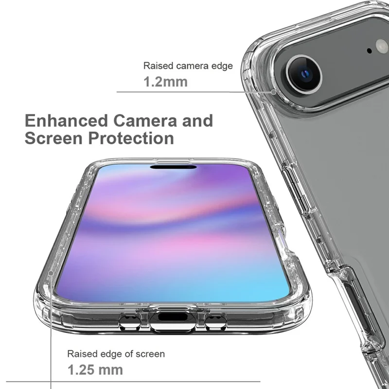 iPhone Air Case PC + TPU Farbverlauf Handyhülle - Transparent