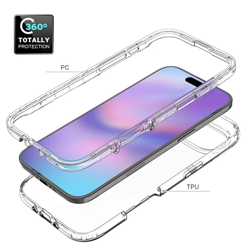 iPhone Air Case PC + TPU Farbverlauf Handyhülle - Transparent