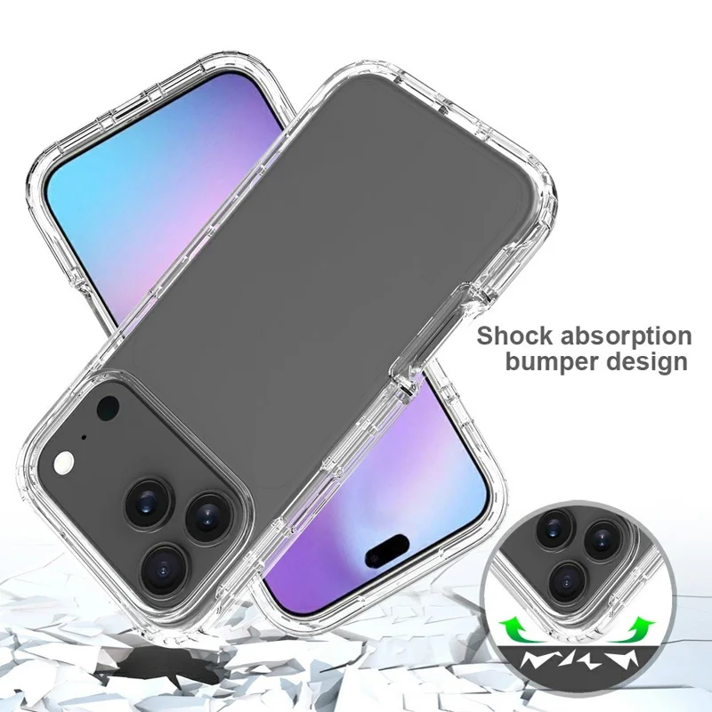 Til iPhone 17 Pro Max Case PC + TPU Gradientfarvet mobiltelefonbeskyttelse - Gradient lilla
