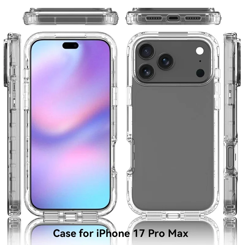 Til iPhone 17 Pro Max Case PC + TPU Gradientfarvet mobiltelefonbeskyttelse - Gradient lilla