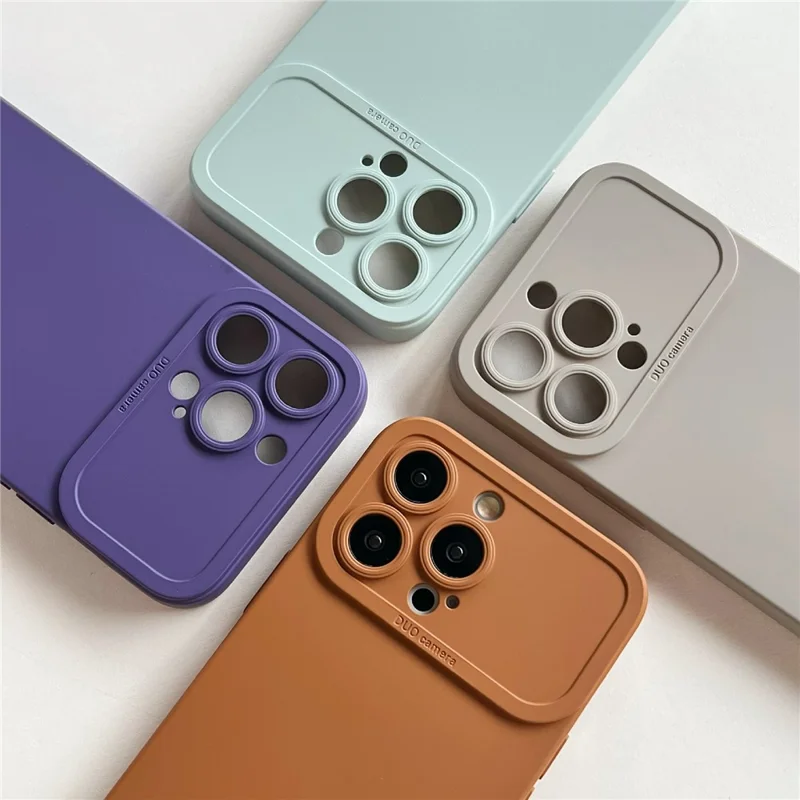 YCADEN For iPhone 15 Pro Max Case Precision Cutout TPU Protective Phone Cover - Antique White