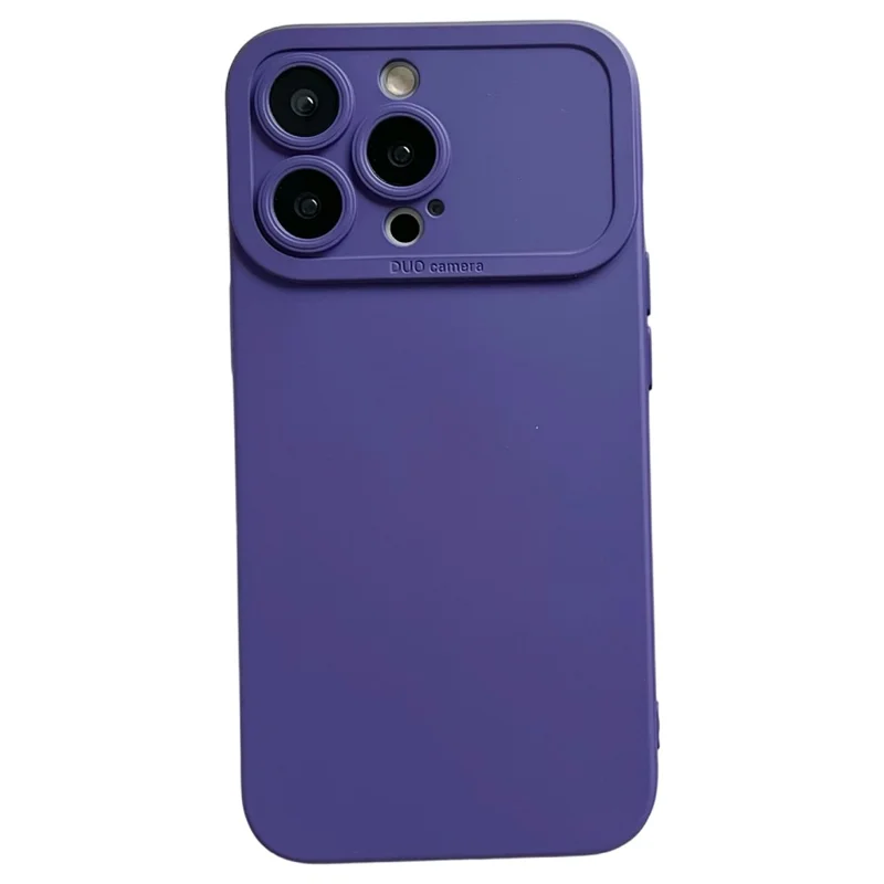 YCADEN For iPhone 15 Pro Max Case Precision Cutout TPU Protective Phone Cover - Dark Purple