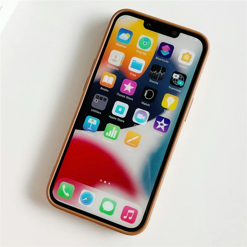 YCADEN Custodia per iPhone 14 Pro Max Taglio di precisione Custodia protettiva in TPU - Marrone