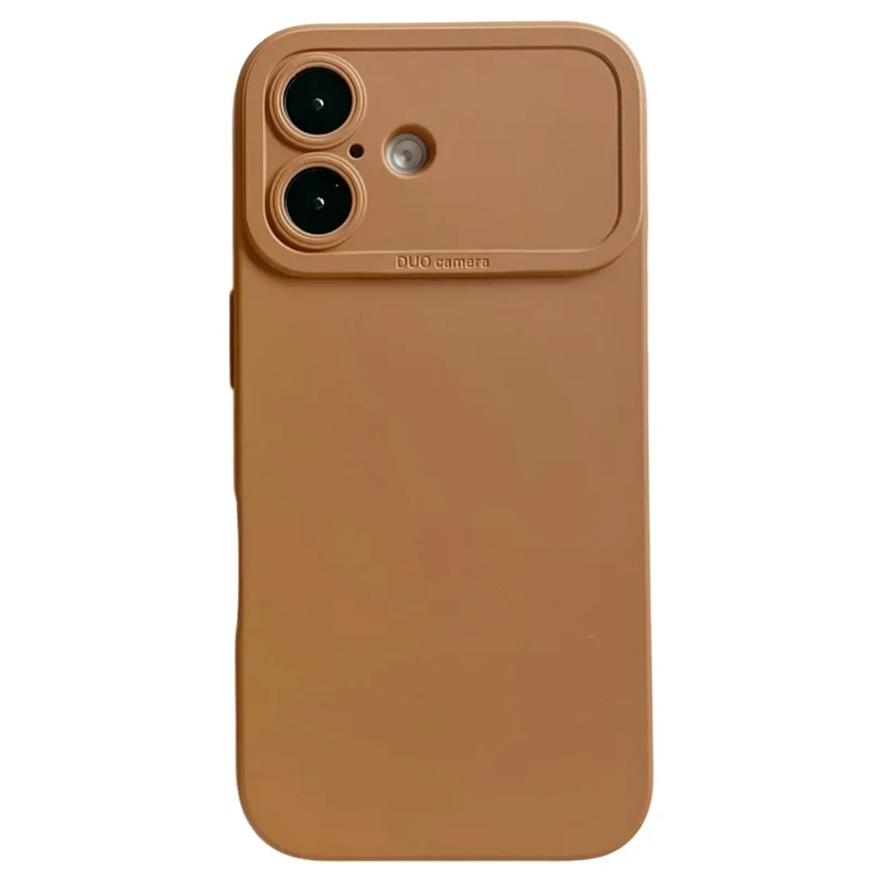 YCADEN For iPhone 16 Case Precision Cutout TPU Protective Phone Cover - Brown