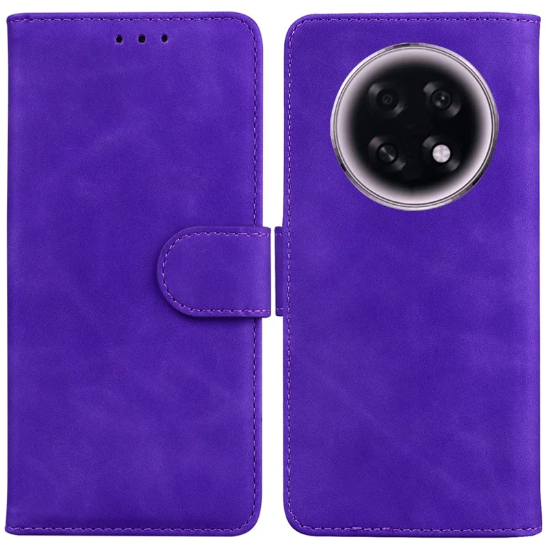For Oppo F31 Pro+ 5G  /  A6 GT 5G Case Solid Color Leather Wallet Phone Cover - Purple