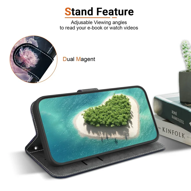 Xiaomi Redmi Note 15 5G (China) Brieftasche Handyhülle Anti-Drop Muster Bedruckt Leder Flip Cover mit Riemen - Lila Pfingstrose