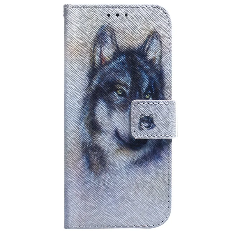 For Xiaomi Redmi Note 15 5G (Global) Wallet Case Pattern Print Leather Phone Cover - Wolf