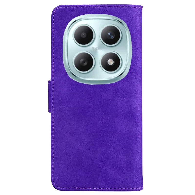 For Xiaomi Redmi Note 15 5G (Global) Case Solid Color Leather Wallet Phone Cover - Purple