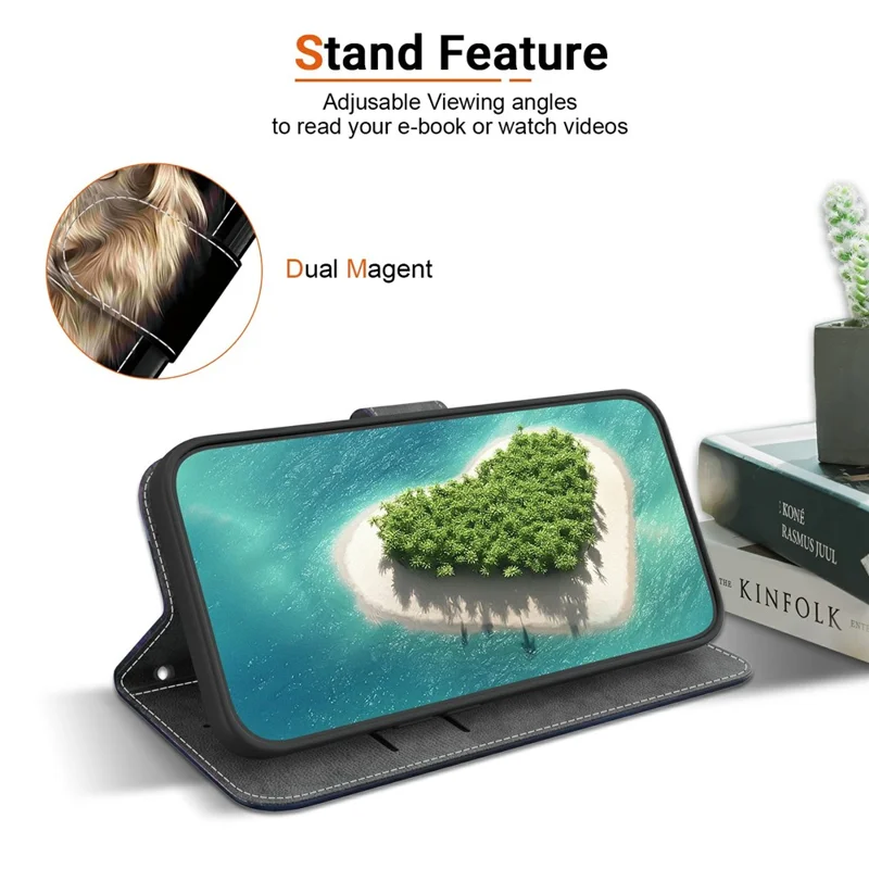 Voor Xiaomi Redmi Note 15 Pro 5G hoesje met patroonprint Lederen flip portemonnee telefoonhoes met koord - Leeuwenhoofd