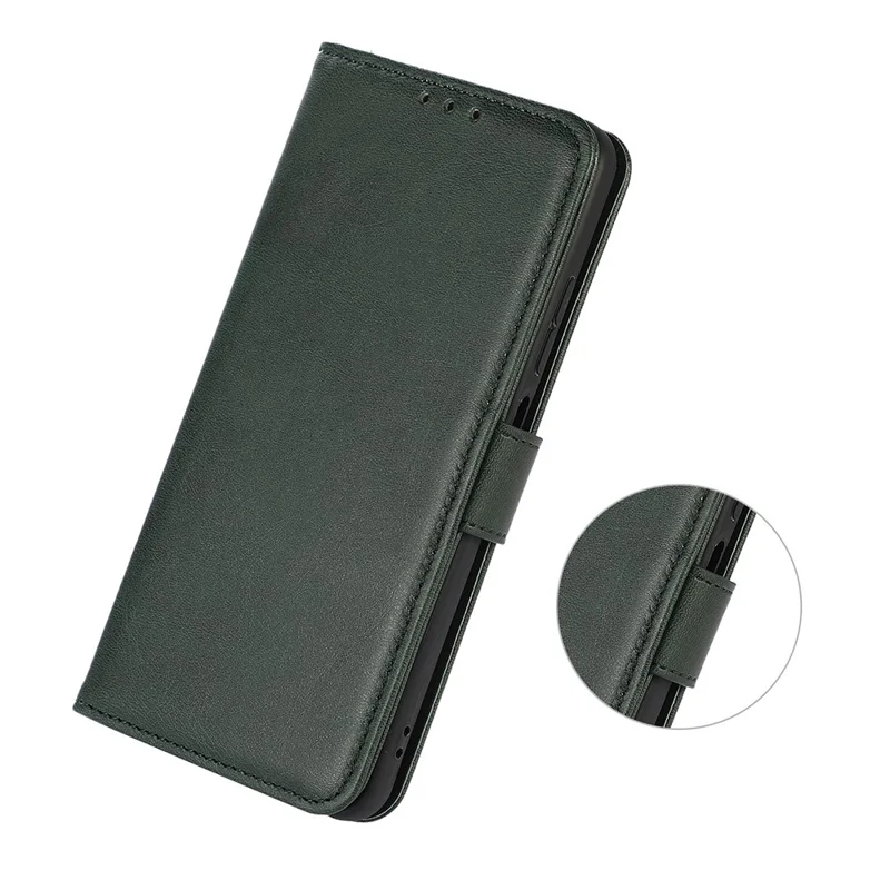 For Xiaomi 17 Pro Max Case Cowhide Texture Leather Wallet Phone Cover with Stand - Green