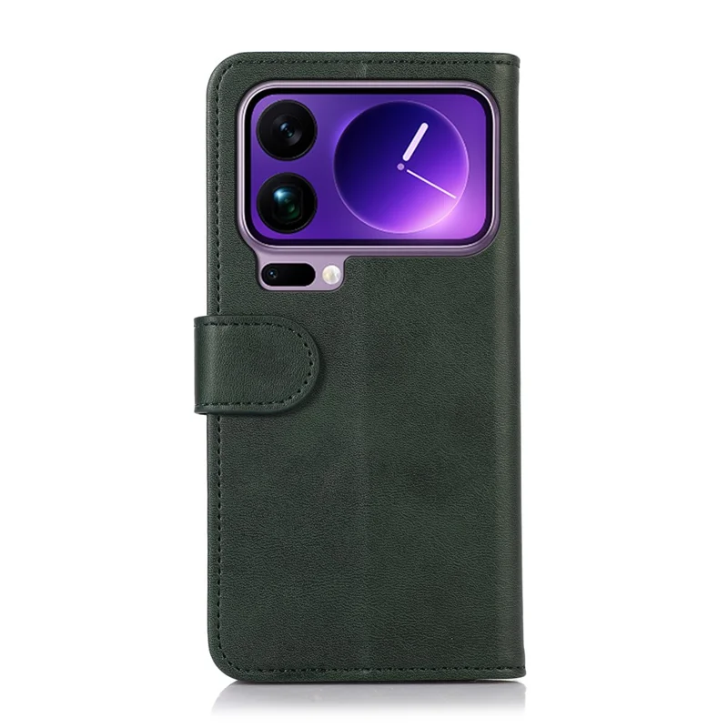 For Xiaomi 17 Pro Max Case Cowhide Texture Leather Wallet Phone Cover with Stand - Green