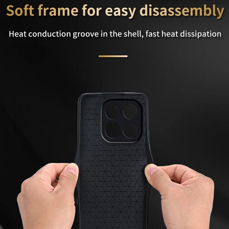 AZNS Etui na Xiaomi 15T Ochronne Pokrowiec na Telefon z PU Skóry i TPU - Czarny