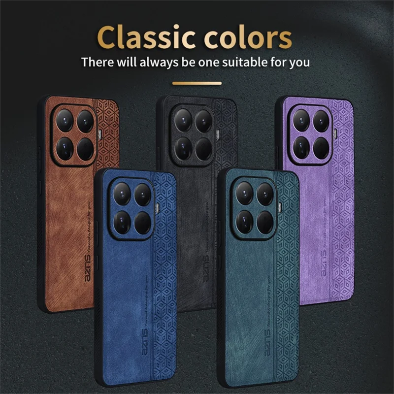 AZNS Para Xiaomi 15T Pro Funda Protectora Cubierta de Cuero PU TPU Carcasa de Teléfono - Marrón