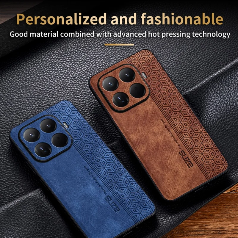 AZNS Para Xiaomi 15T Pro Funda Protectora Cubierta de Cuero PU TPU Carcasa de Teléfono - Marrón