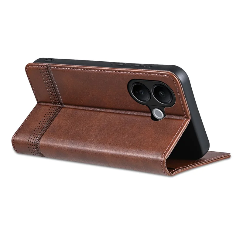 Capa para vivo V60 Lite 5G, textura de couro de vaca, couro PU, capa de carteira para celular - café