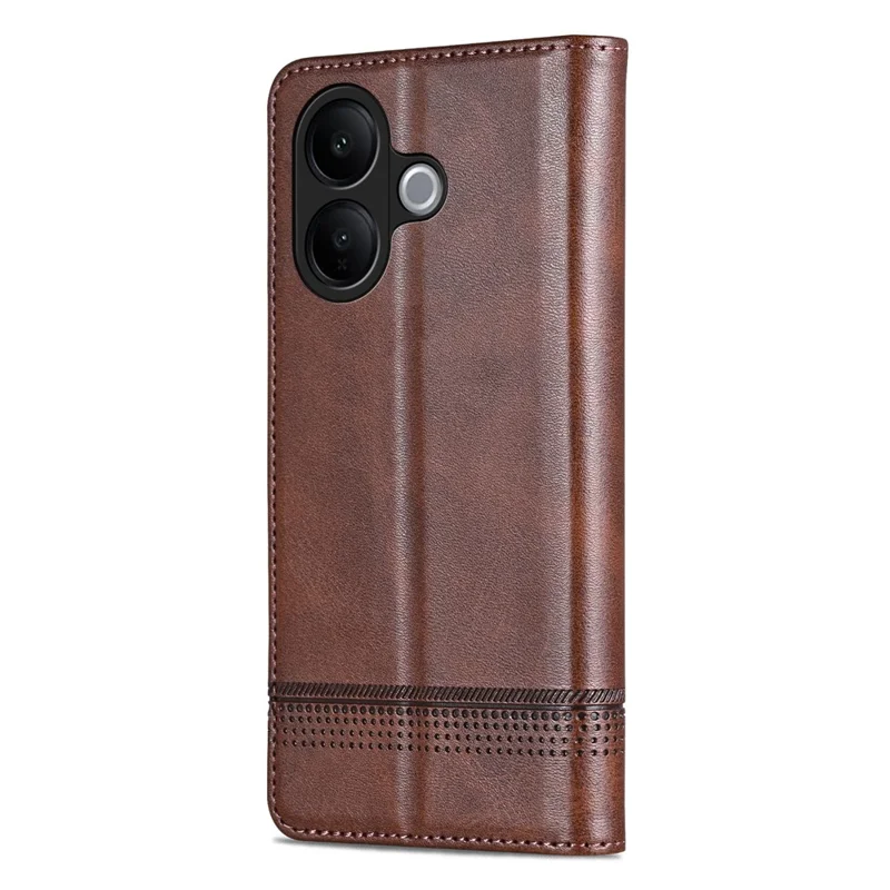 Capa para vivo V60 Lite 5G, textura de couro de vaca, couro PU, capa de carteira para celular - café