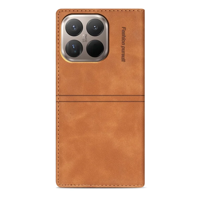 For Xiaomi 15T Wallet Case Magnetic Closing Leather Phone Cover - Brown