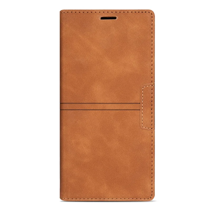 Xiaomi 15T Pro Magnetische Schließung Leder Handyhülle - Braun
