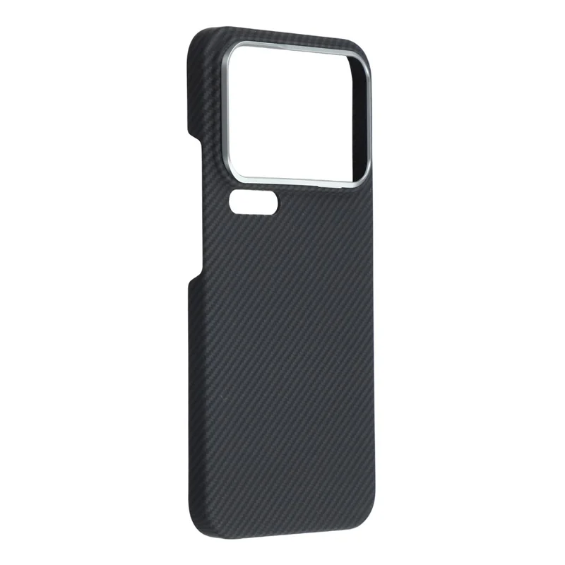 Capa Magnética Xiaomi 17 Pro Aramid Fiber 600D Textura Fina Estrutura de Lente de Metal - Preto
