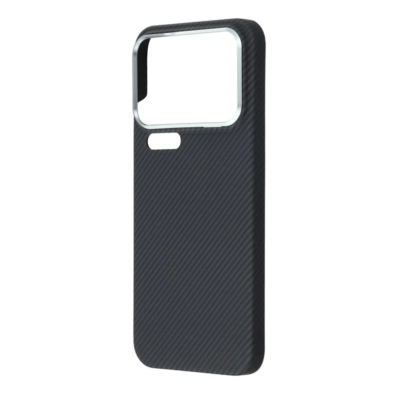 Capa Magnética Xiaomi 17 Pro Aramid Fiber 600D Textura Fina Estrutura de Lente de Metal - Preto