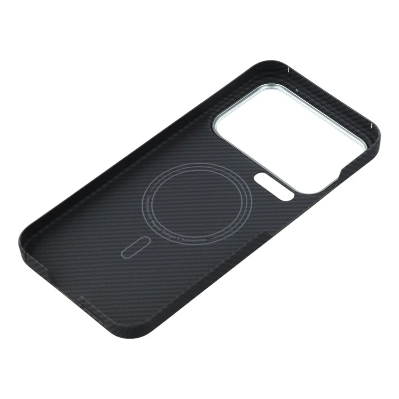 Capa Magnética Xiaomi 17 Pro Aramid Fiber 600D Textura Fina Estrutura de Lente de Metal - Preto