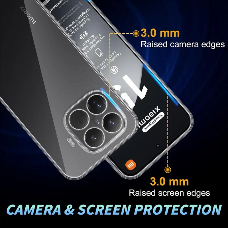 Capa Anti-Impressão Digital Crystal Clear TPU para Xiaomi 15T Pro