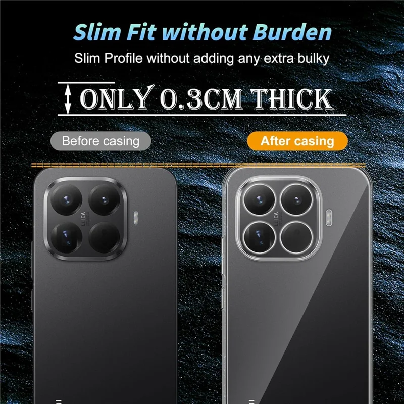 Capa Anti-Impressão Digital Crystal Clear TPU para Xiaomi 15T Pro