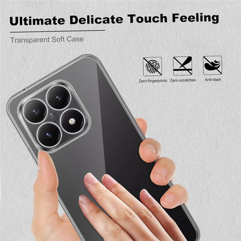 For Xiaomi 15T Clear TPU Anti-Scratch Phone Case + 2.5D Arc Edge Screen Protector