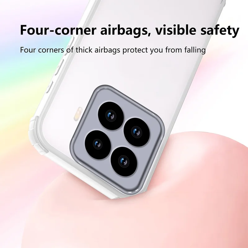 Xiaomi 15T Pro Hülle Verstärkte Ecken Stoßfest TPU + Acryl Handyhülle - Weiß