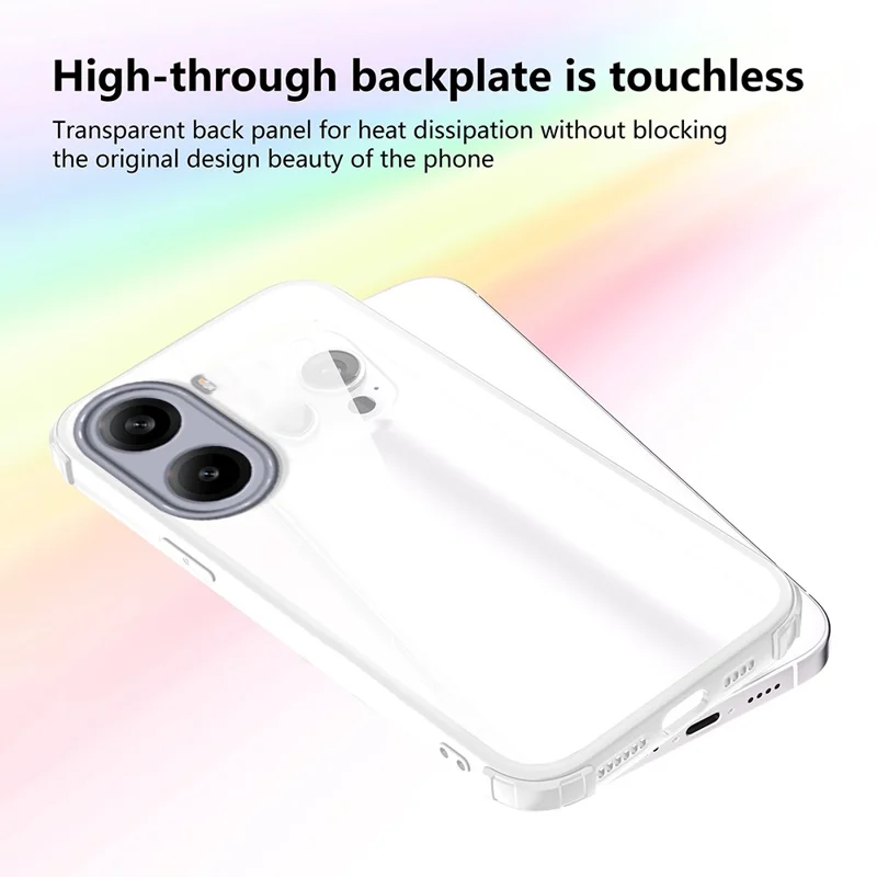 Voor Xiaomi Redmi Turbo 4 5G / Poco X7 Pro 5G Hoesje Versterkte Hoek Stootvaste TPU + Acryl Telefoonhoes - Wit