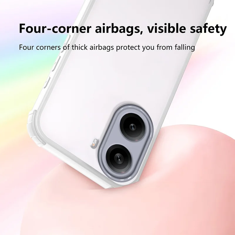 Voor Xiaomi Redmi Turbo 4 5G / Poco X7 Pro 5G Hoesje Versterkte Hoek Stootvaste TPU + Acryl Telefoonhoes - Wit