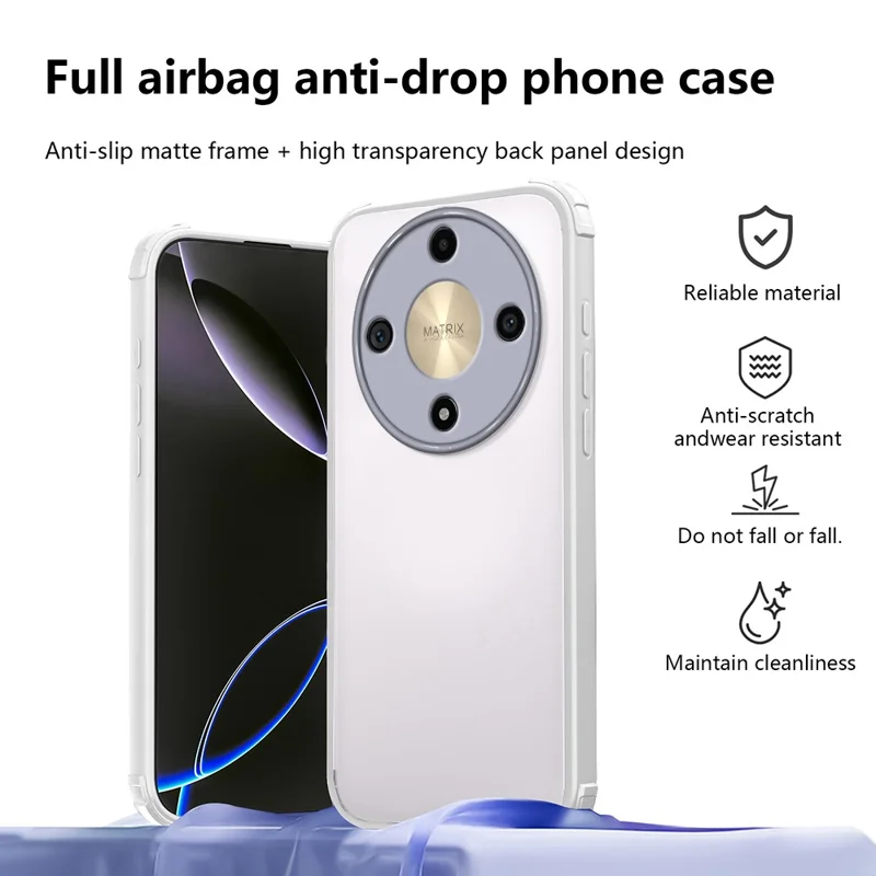 Чехол для телефона For Honor X9d 5G / X70 5G, усиленные углы, ударопрочный TPU + акриловая крышка - белый