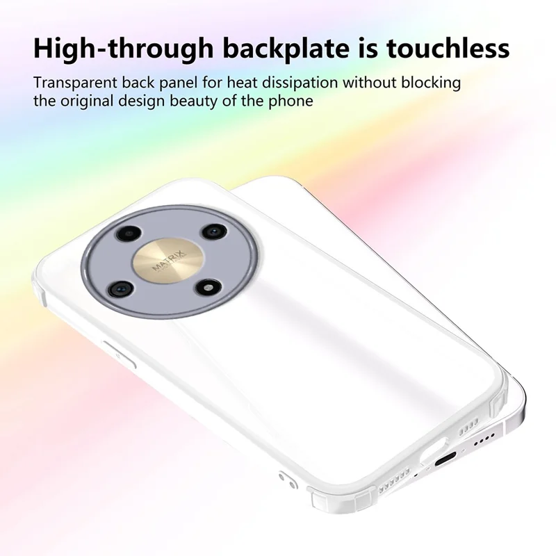 Чехол для телефона For Honor X9d 5G / X70 5G, усиленные углы, ударопрочный TPU + акриловая крышка - белый