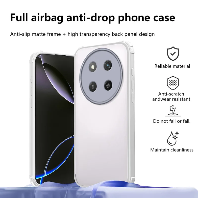 Чехол для телефона для Honor X9c 5G / X60 Pro 5G / Magic7 Lite 5G, усиленные углы, ударопрочный TPU + акриловая крышка - белый