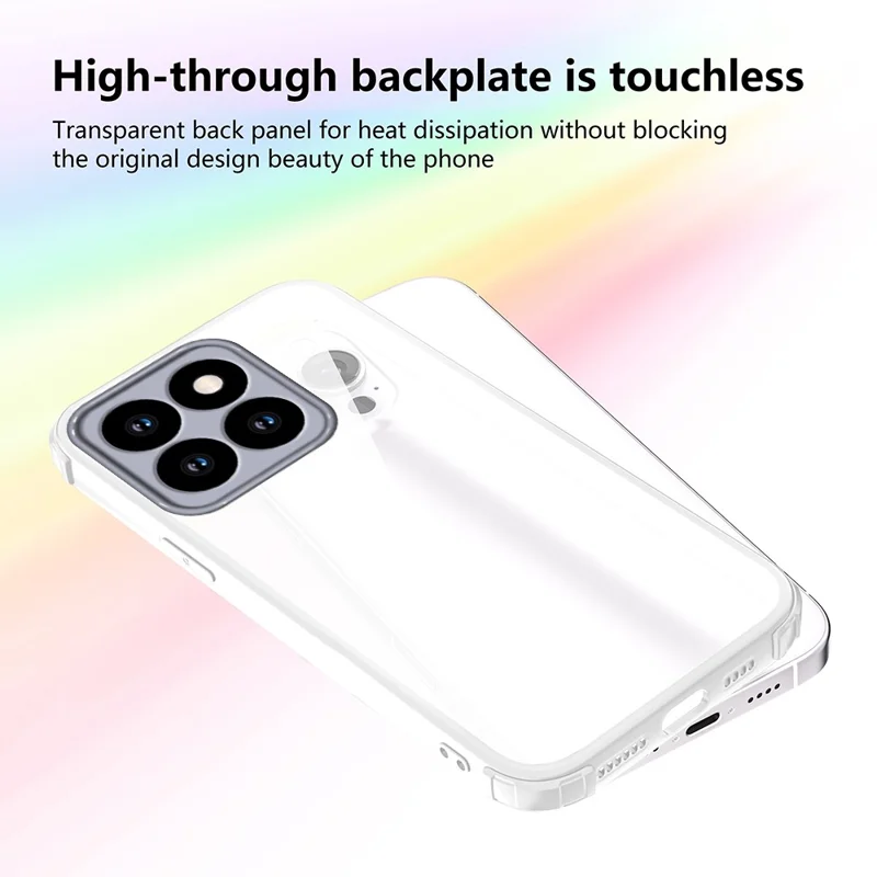 Чехол для телефона For Honor X7d 4G / 400 Smart 5G, усиленный углами, противоударный, из TPU + акрила, белый