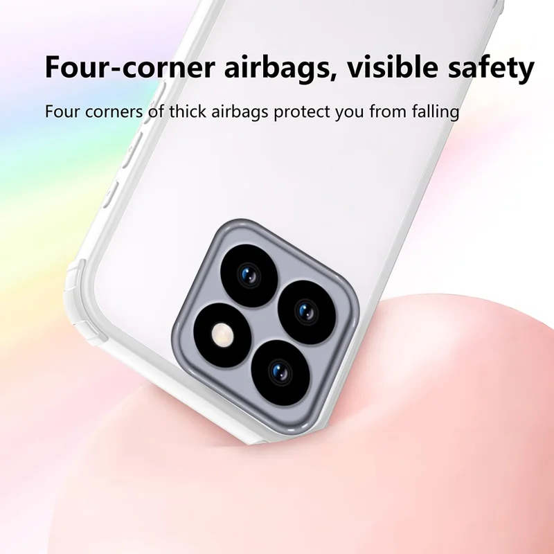 Чехол для телефона For Honor X7d 4G / 400 Smart 5G, усиленный углами, противоударный, из TPU + акрила, белый