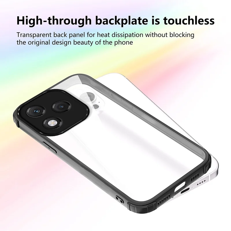 حالة هونر 400 لايت 5G حافظة هاتف مقاومة للصدمات مع زوايا مدعمة من مادة TPU وأكريليك - أسود