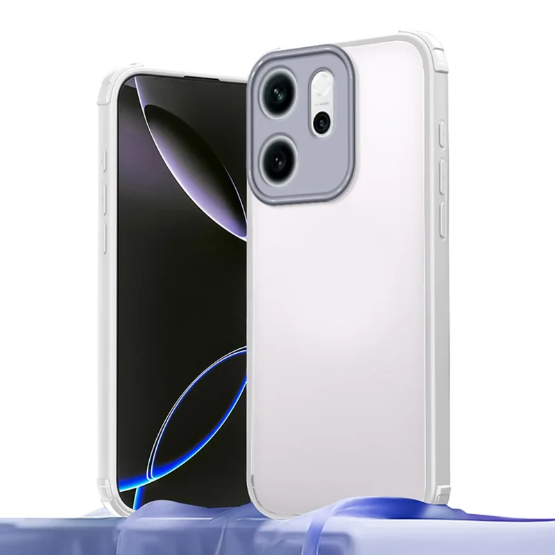 For Oppo Reno14 F 5G Case Reinforced Corner Shockproof TPU + Acrylic Phone Cover - White