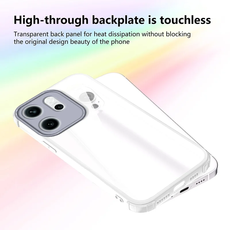 For Oppo Reno14 F 5G Case Reinforced Corner Shockproof TPU + Acrylic Phone Cover - White