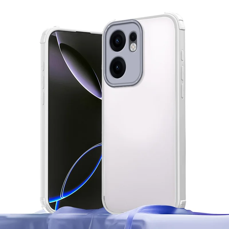 For Oppo Reno13 F 5G (Reno 13 FS 5G) / 4G Case Reinforced Corner Shockproof TPU + Acrylic Phone Cover - White