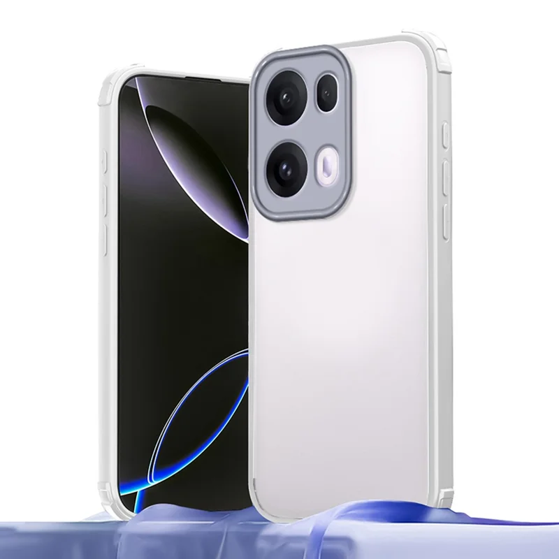 Étui Oppo Reno13 5G (Global) Coins Renforcés Antichoc TPU + Coque de Téléphone en Acrylique - Blanc